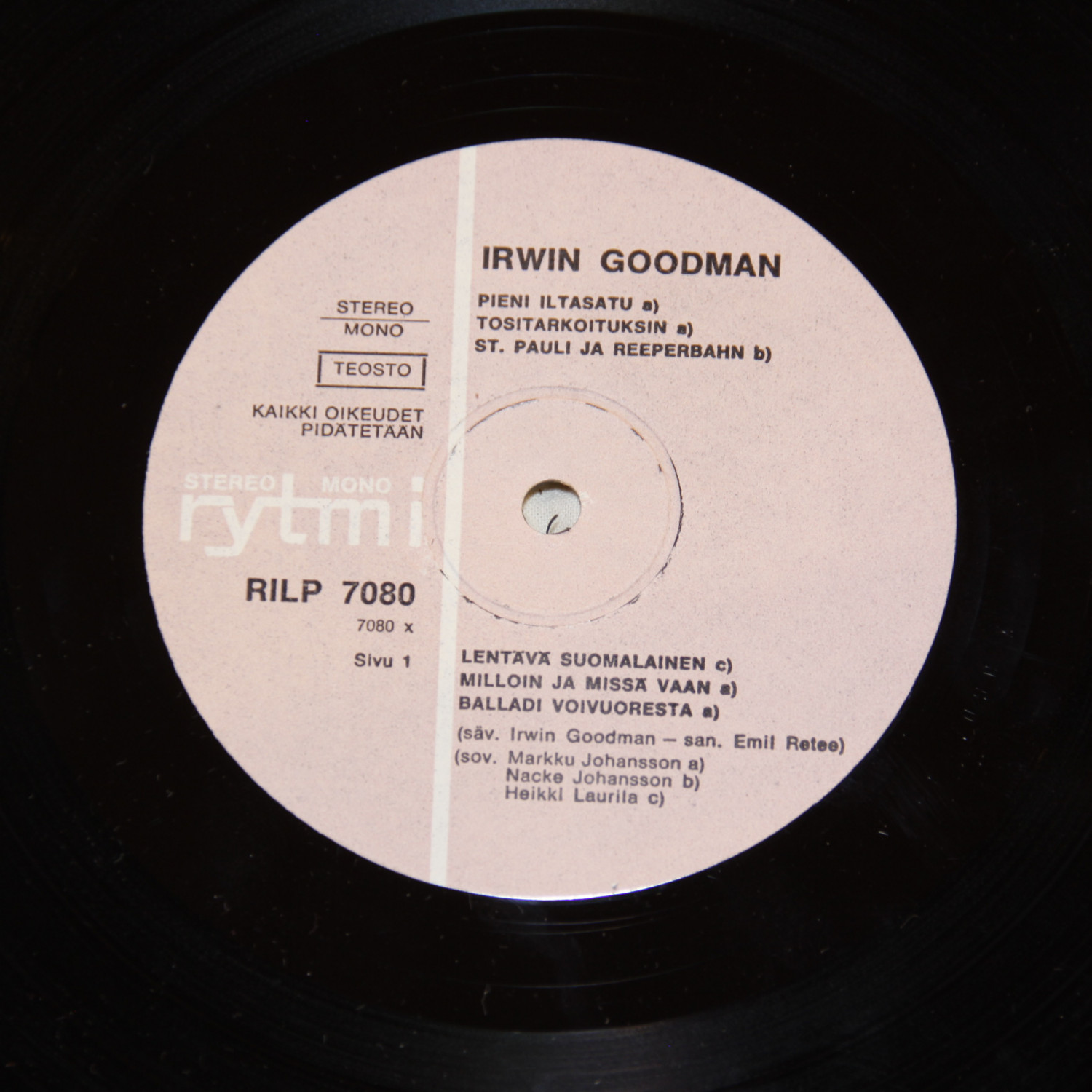 Irwin Goodman - St. Pauli Ja Reeperbahn / Rakkain Irwin Goodman - St. Pauli Ja Reeperbahn / Rakkain
